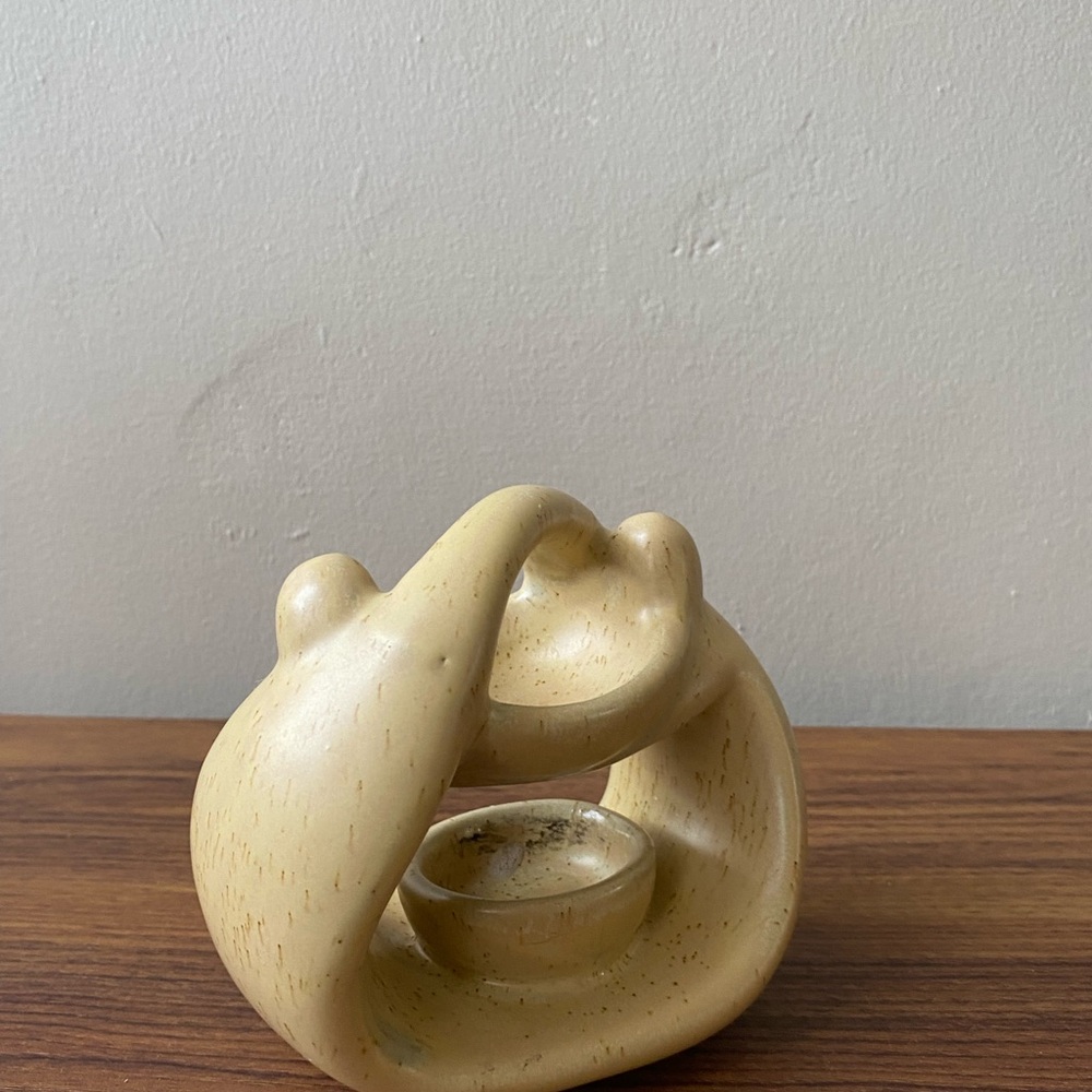 Vintage Mid-Century Modern Soapstone Sculpture/Candle Holder - Picture 8 of 8